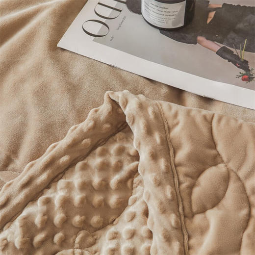 红蜻蜓 被子冬被双人纤维被芯-豆豆绒安抚被 商品图3