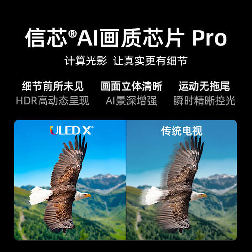 海信电视100E8N Pro 100英寸ULED X 2592分区Mini LED 5000nits 超低反黑曜屏 超薄 游戏巨幕 欧洲杯 商品图4