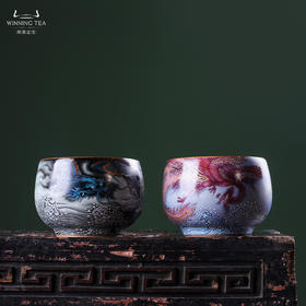 问鼎鼎峰柴窑天青华容杯(龙凤呈祥)（缺货）