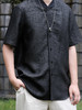 盛唐婧| 男士龟裂纹莨绸短袖 商品缩略图3