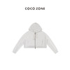 COCO ZONE早秋连帽外套双头拉链罗纹拼接带帽绳 23C29495 商品缩略图0