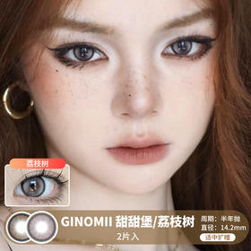 Ginomii / 甜甜堡/荔枝树 / 美瞳半年抛 /  2片入 / 14.2mm / 适中扩瞳