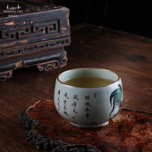 问鼎鼎峰柴窑天青华容杯(闻鸡起舞) 商品图1