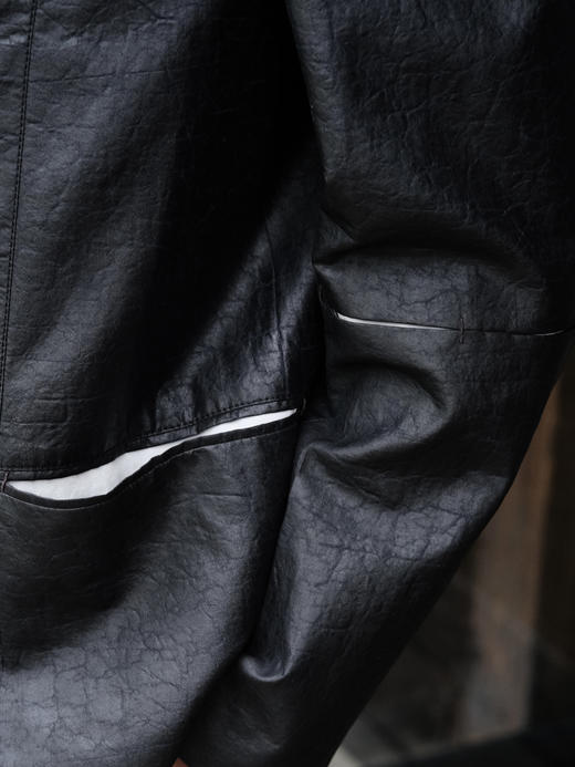 盛唐婧| 男士新中式龟裂纹莨绸上衣 商品图2