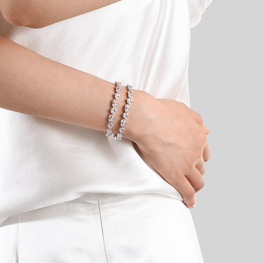 【相伴满镶手链】Fanci范琦银饰女Tennis网球链925银原创设计送女友 下单赠精美礼盒+顺丰速运+运费险 商品图3