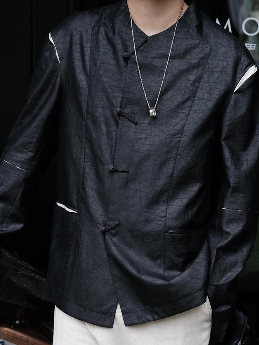 盛唐婧| 男士新中式龟裂纹莨绸上衣 商品图8