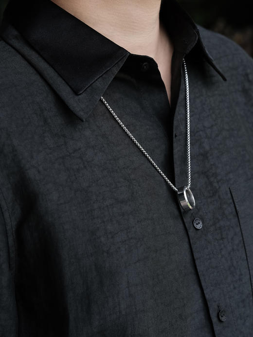 盛唐婧| 男士龟裂纹莨绸长袖上衣 商品图2