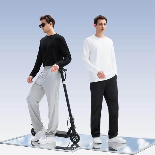 素湃Supield百叶窗吸湿速干长袖T恤男7A抗菌寒水石凉感运动长T 商品图3