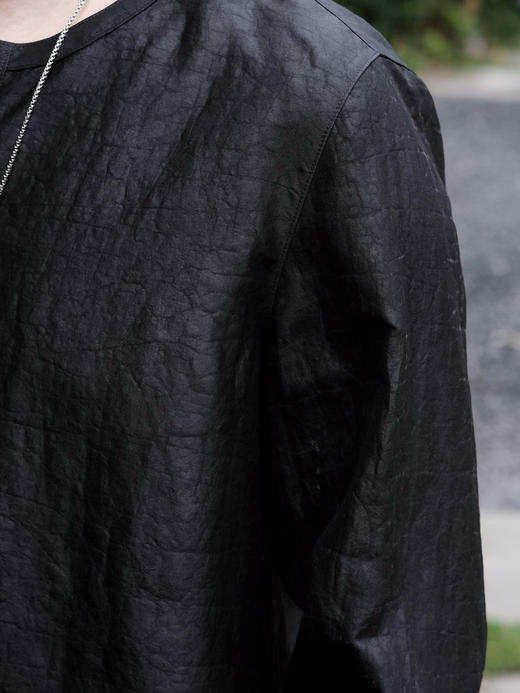 下架 |盛唐婧| 男士龟裂纹莨绸暗筒套头男恤 商品图2