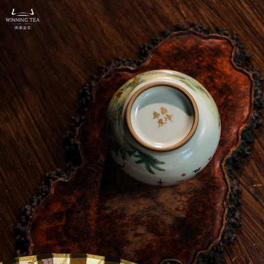 问鼎鼎峰柴窑天青华容杯(闻鸡起舞) 商品图4