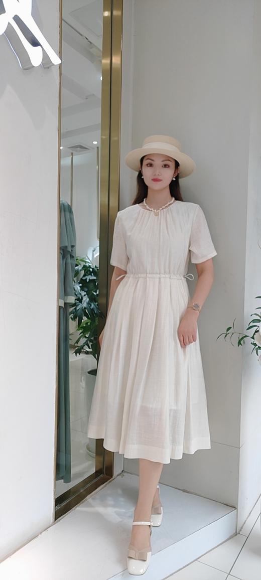 480001天丝麻抽绳连衣裙 商品图4