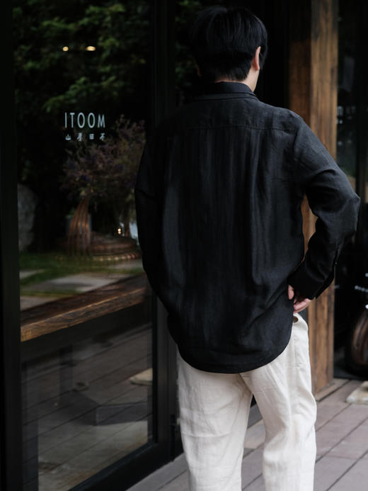 盛唐婧| 男士龟裂纹莨绸长袖上衣 商品图8