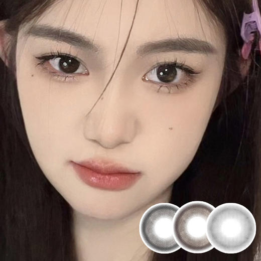 PFGIRL /  黑曜石/茶水晶/小黑裙 / 月抛美瞳 /  2片入 /  14.2mm /  适中扩瞳 商品图1