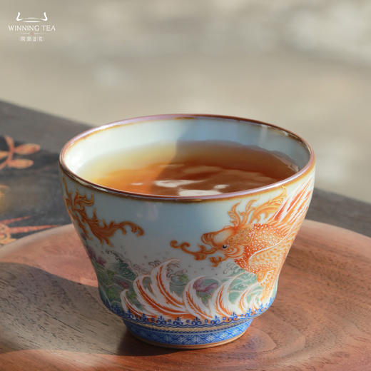 问鼎鼎峰柴窑馥郁杯 （鱼舞沧海） 商品图2