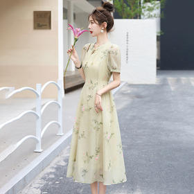 新中式时尚年轻款，气质显瘦改良旗袍裙HR-LMJY6629