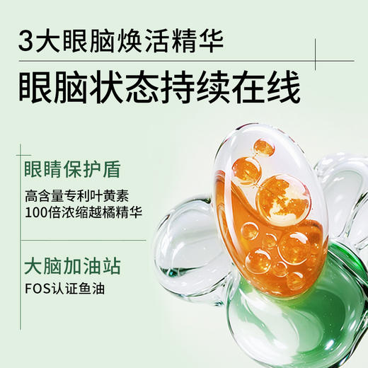 【通用】NaturElan呐兔叶黄素Omega-3s眼脑同补软胶囊60粒 商品图2