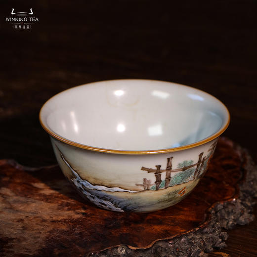 问鼎鼎峰柴窑天青鸡缸杯 (富贵吉祥) 商品图2