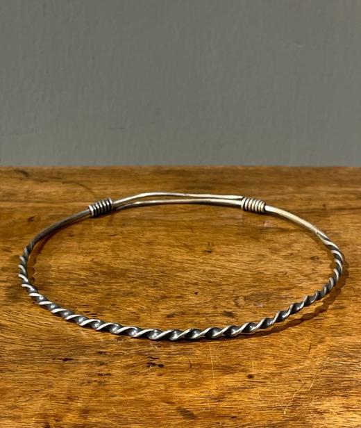 老银扭丝环型锁骨項圈，顺丰包邮 商品图0