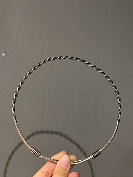 老银扭丝环型锁骨項圈，顺丰包邮 商品图6