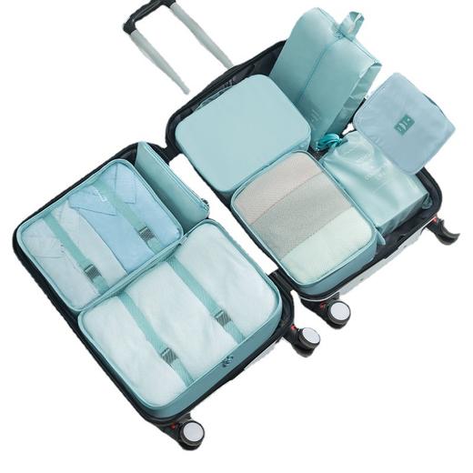 旅行收纳袋七件套装斜纹防水行李箱衣物整理收纳包多件套 商品图4