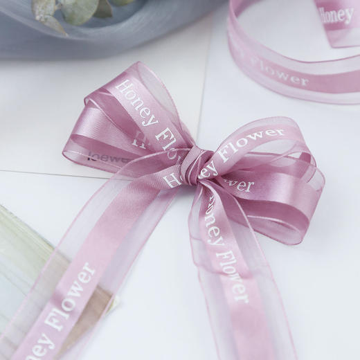 2.5公分英文雪纱丝带（Honey Flower)/（just  for  you ）随机发 商品图6