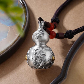 子佩集S999银【福泽天成】手把件【SBJ704】纯银手把件可打开葫芦2406