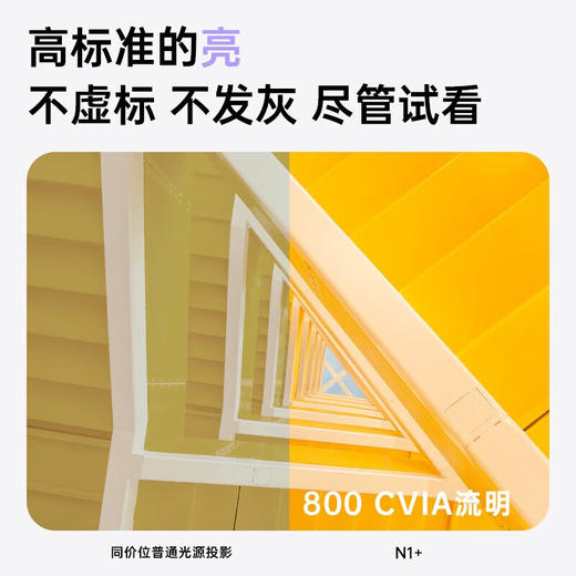 坚果（JMGO）N1+投影仪家用三色激光云台投影 办公智能家庭影院 单机 商品图4