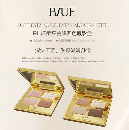 Riue柔采美眸四色眼影盘(01大地色/02玫瑰香槟) 商品图4
