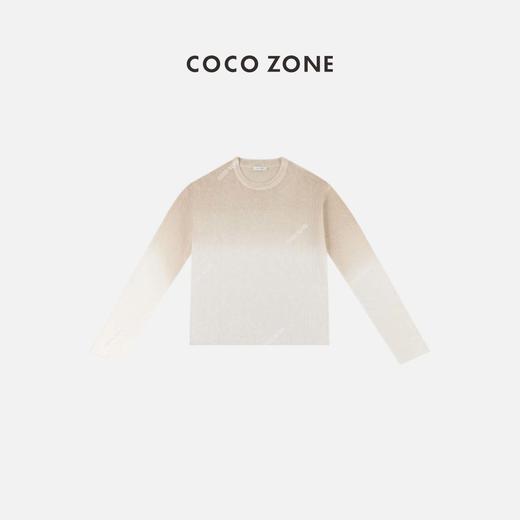 COCO ZONE 新款渐变色圆领针织运动长袖上衣23C18986 商品图1