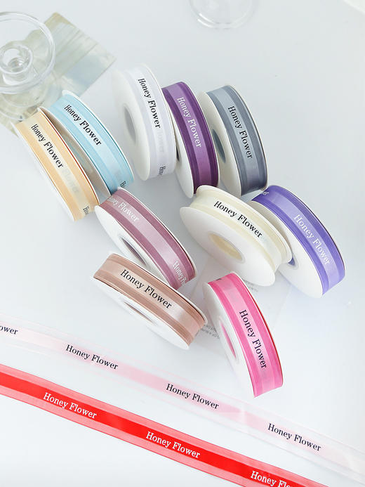 2.5公分英文雪纱丝带（Honey Flower)/（just  for  you ）随机发 商品图0