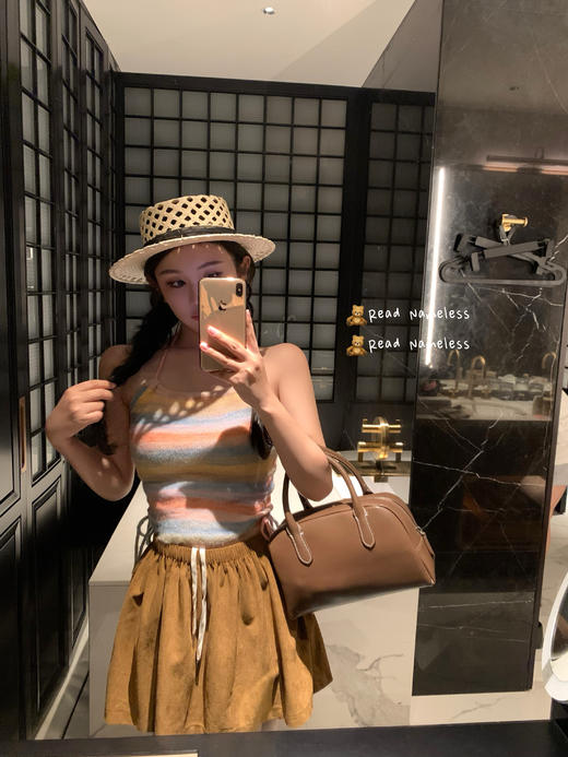 Read Nameless /彩虹马海毛吊带+麂皮裙裤 商品图5