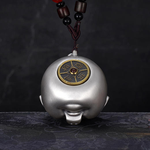 子佩集S999银【招财福猪】手把件【SBJ841】纯银手把件可转动2406 商品图2