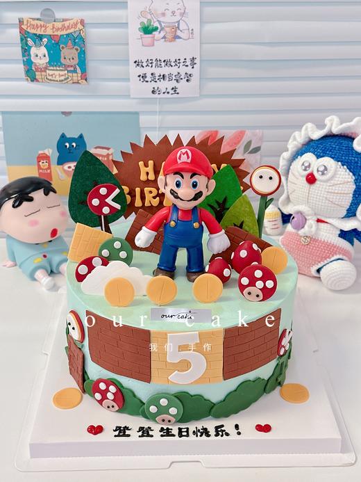 超级马里奥蛋糕（备注侧面数字/需提前预定）-低糖处理无添加 商品图0