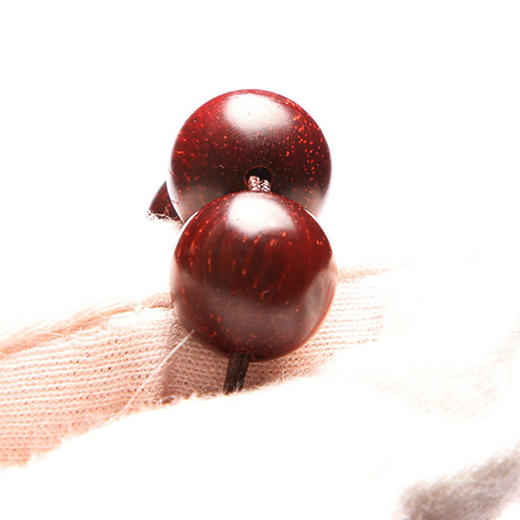 温书院 印度小叶紫檀【带金星】油性珠子盘玩男女手链15mm·手链*1条 商品图1