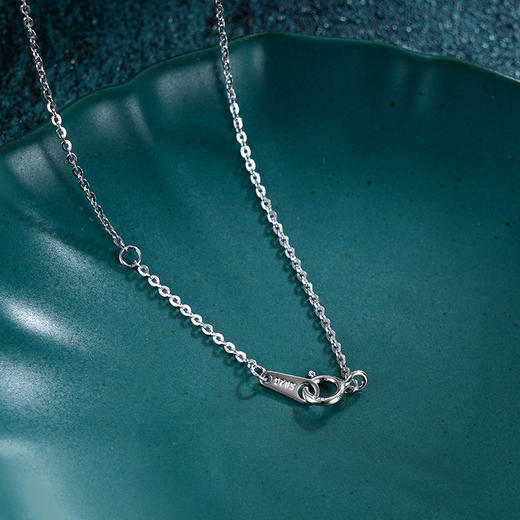 子佩集S925银【玉竹念空】套链【XL040217】纯银时尚白玉髓平安扣竹节项链2406 商品图3