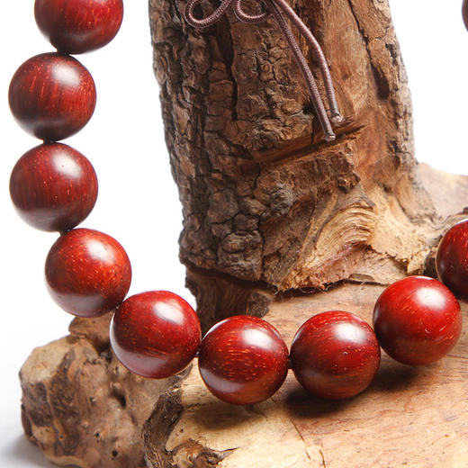 温书院 印度小叶紫檀【带金星】油性珠子盘玩男女手链15mm·手链*1条 商品图4