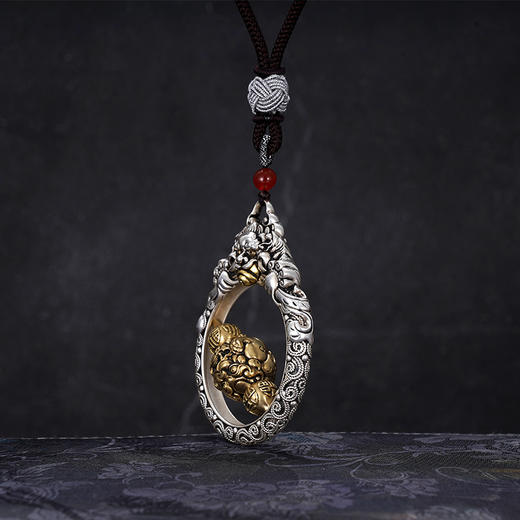 子佩集S999银【一世福华】手把件【SBJ870】纯银手把件可转动2406 商品图3