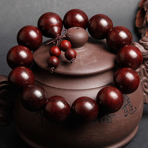 温书院 小叶紫檀【带金星】盘玩男士手链18mm·手链*1条 商品图4