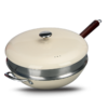 【三种材质 造就好锅】华邦·钛珐琅铁锅 炒锅 三层材质打造 导热好 不粘锅 易清洗 不生锈 0涂层 更健康 带蒸屉32cm 商品缩略图2