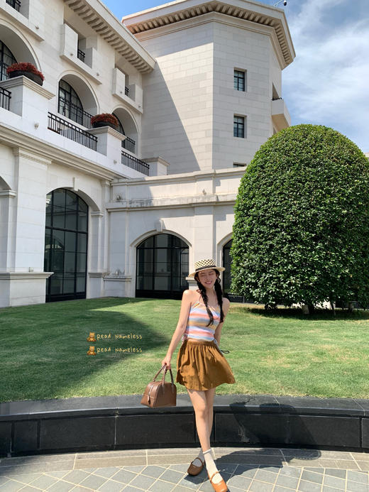 Read Nameless /彩虹马海毛吊带+麂皮裙裤 商品图2