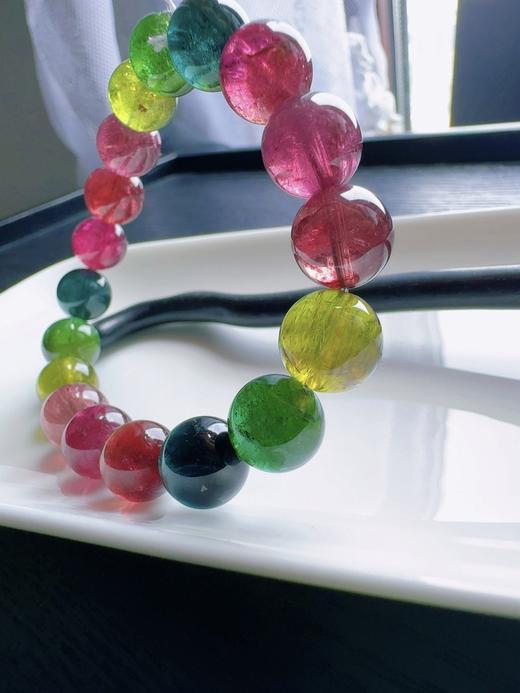 37.62g 10.9mm 碧玺手链 商品图0