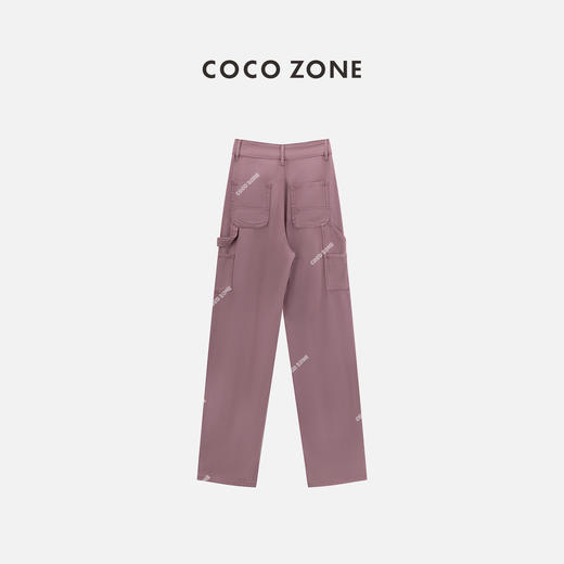 COCO ZONE "梅子色”夏季简约纯色直筒阔腿裤休闲牛仔裤CC1B1198 商品图1