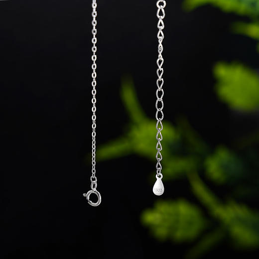 子佩集S925【清福岁岁】套链【DZ04856】纯银和田碧玉福袋钱袋项链2406 商品图2