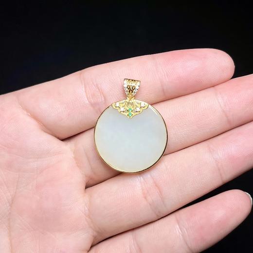 和田玉吊坠-玉美人菲菲HZ#S925和田玉吊坠约24mm无链 商品图0