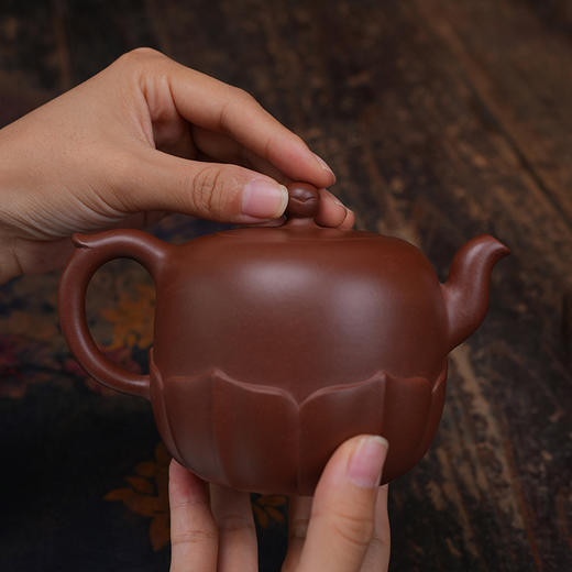 徐小明 荷花壶 宜兴紫砂原矿茶壶紫砂壶功夫茶泡茶壶茶具仿古 商品图1