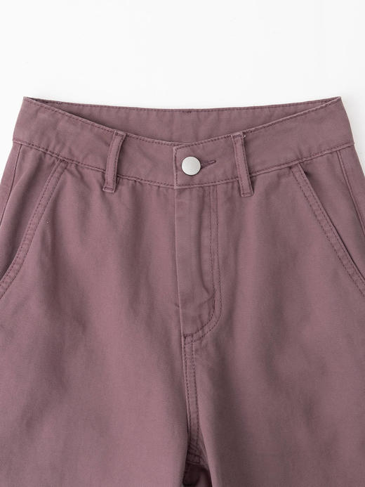 COCO ZONE "梅子色”夏季简约纯色直筒阔腿裤休闲牛仔裤CC1B1198 商品图5