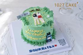 1027CAKE |  高尔夫蛋糕  手绘