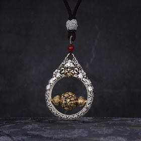 子佩集S999银【一世福华】手把件【SBJ870】纯银手把件可转动2406