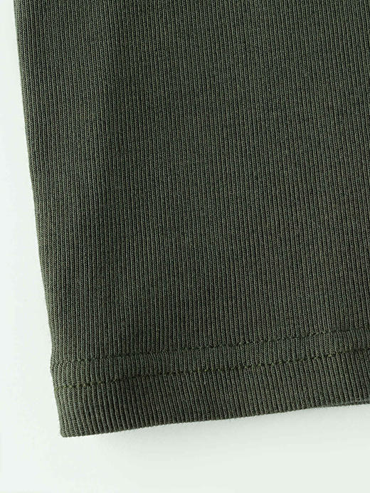 COCO ZONE 刘一一 莱赛尔绵羊毛混纺V领简约短袖T恤CC1C1553 商品图5