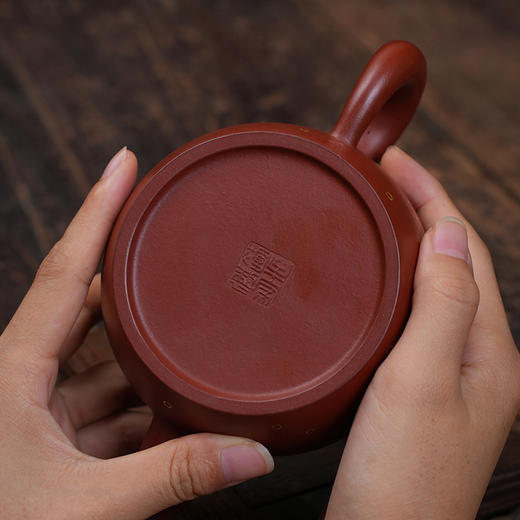 牟家辉 描金鸣泉壶 大红袍 宜兴紫砂原矿茶壶紫砂壶功夫茶泡茶壶茶具仿古 商品图8